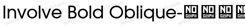 Involve Bold Oblique字体转换